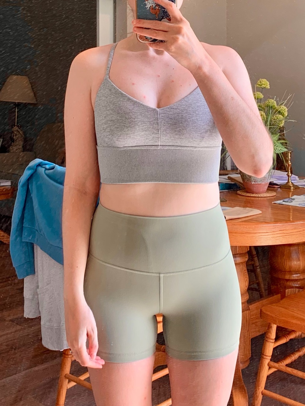 ALO Yoga alosoft grey lavish sports bra